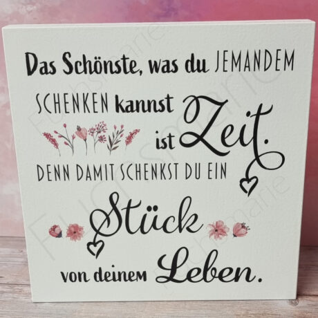 Deko Holzschild für Flur oder Haus mit Spruch.