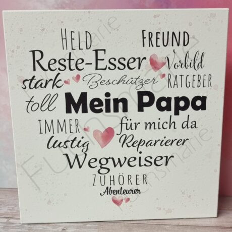 Holzschild Mit Text: Attribute Papa