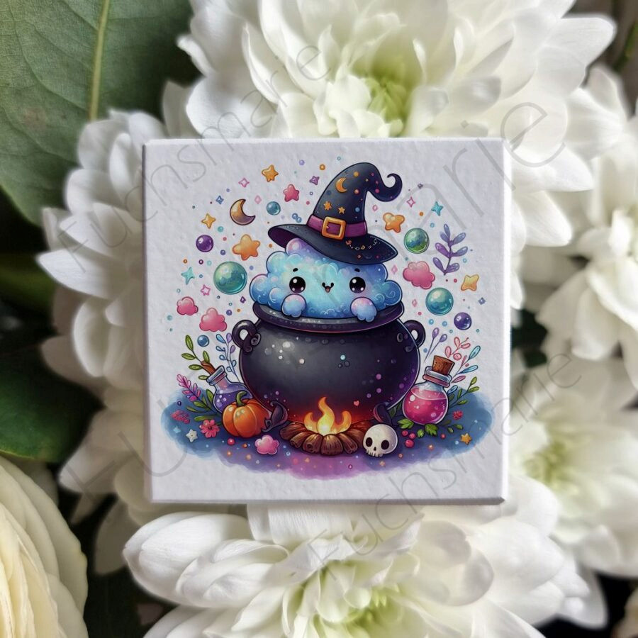 Magnet Hexenkessel Halloween