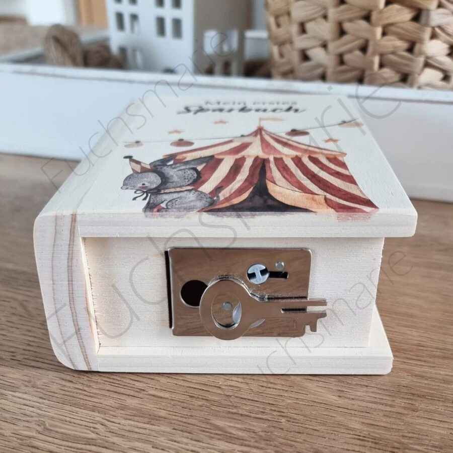 Sparbuch aus Holz Zirkus – Bild 4