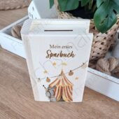 "Sparbuch aus Holz Zirkus" wurde zu Deiner Wunschliste hinzugefügt