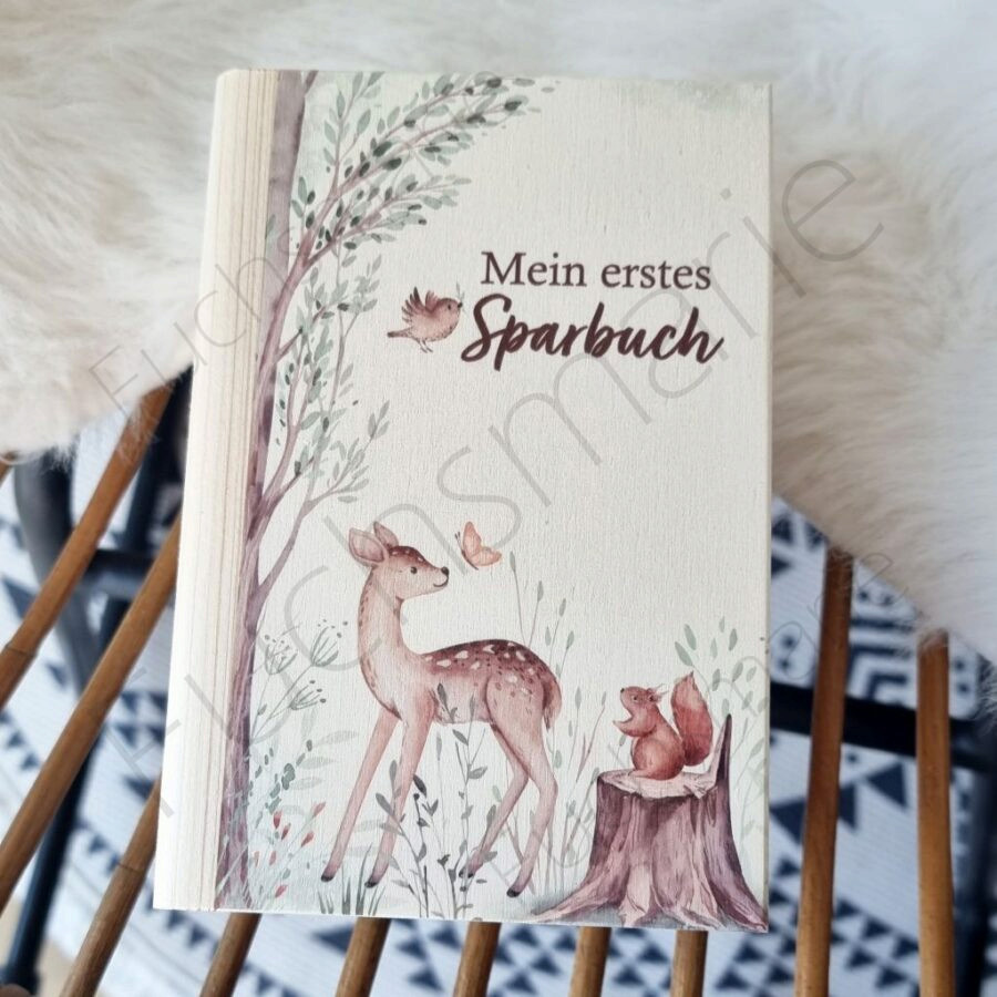 Sparbuch aus Holz Waldtiere – Bild 4