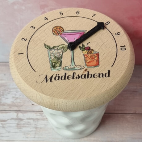 Glas Abdeckung aus Buchenholz. Passend für diverse Glasöffnungen